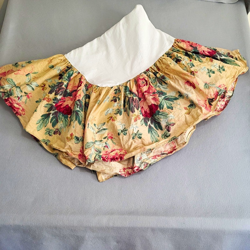 VTG Ralph Lauren Elsa Grasslands Floral Print Full Size Bed Skirt Dust Ruffls